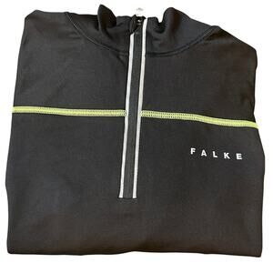 FALKE Ergonomic Sport System Gray & Yellow 3/4 Zip Base layer Top Medium